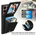 thumbnail image 3 of SaniMore RFID Blocking Wallet Case for Samsung Galaxy S22 Ultra, Crossbody Zipper Purse Case for Women/Girls, Wrist Strap PU Leather Card Holder Kickstand Cover for Samsung S22 Ultra, Black, 3 of 9