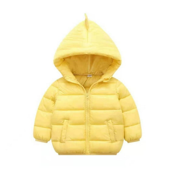 Spring Savings Clearance Lindreshi Toddler Girl Coats and Jackets Clearance Toddler Kid Baby Grils Boy Cute Zipper Solid Thick Dinosaur Hooded Warm Jacket