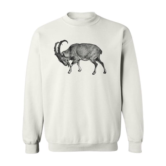 Wild Goat Sketch Sweatshirt Men -Image by Shutterstock, Male XX-Large