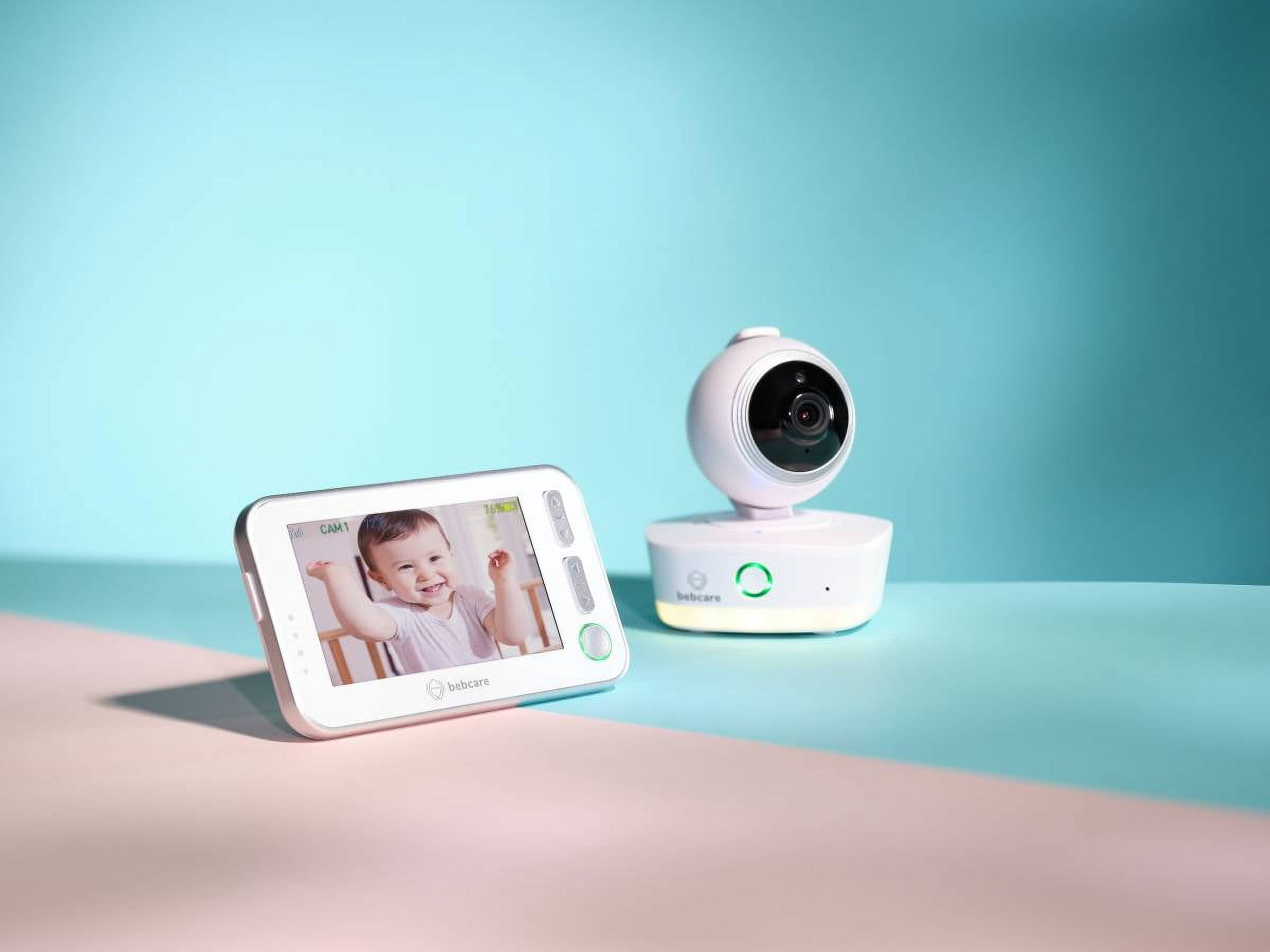 Bebcare Motion Digital Low EMF Emissions Video Baby Monitor with 4.3" True Color Screen, Non-WiFi, Temperature, Movement Detection, Night Light, Music Lullabies, up to 4 Cams