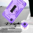 thumbnail image 2 of Dteck for Samsung Galaxy Tab A9 Case 8.7 Inch 2023 SM-X110/X115 with Crossbody Strap, 360°Rotating Adjustable Shoulder Hand Strap & Stand Military Grade Shockproof Protective Case, Purple, 2 of 8