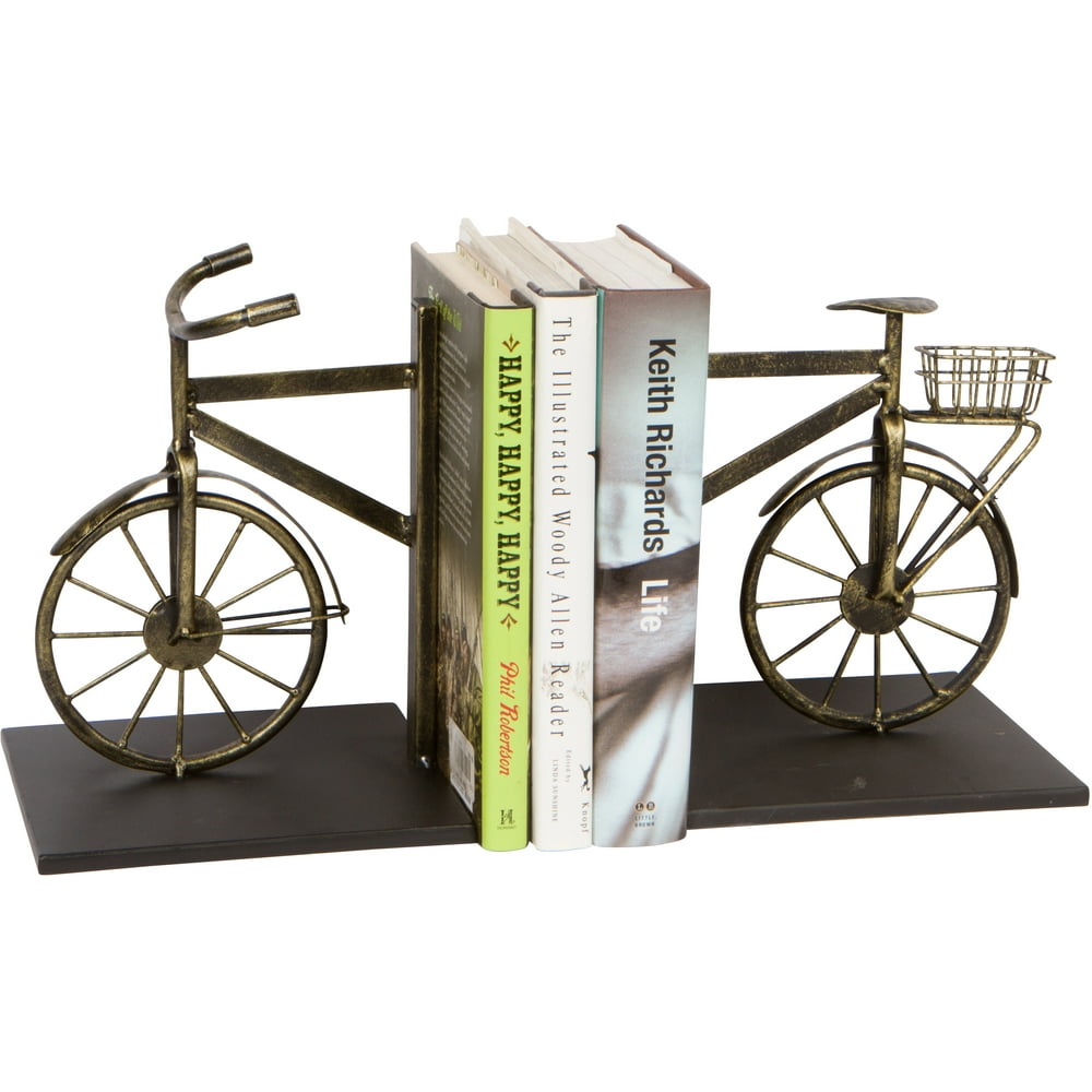 8" Metal Bicycle Bookends Set Vintage Style by Trademark Innovations