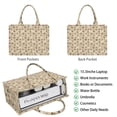 thumbnail image 2 of Large Capacity Tote Bag,Brown Dog Paw Footprint Bone Handbag Fashion Luxury Tote Bag,15.7"x13"x 5.1" Inches,Laptop Compatible, 2 of 6