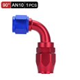 thumbnail image 1 of 1pcs Black AN6 8 10 Straight 45 90 Degree Oil Fuel Swivel Hose Oil Hose End Adapter Kit~2247, 1 of 1