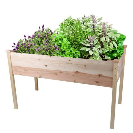Wooden Raised Vegetable Garden Bed Elevated Planter Kit Grow Gardening Vegetable