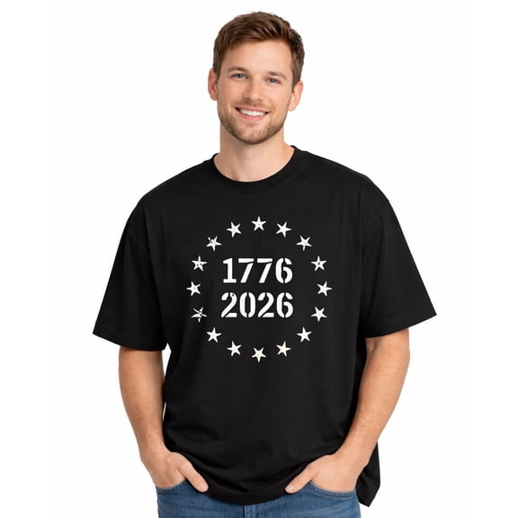 usa 250 anniversary flag Patriotic American 250th Anniversary Commemorative T-shirt 1776–2026 Adult T-shirt, Soft Pure Cotton Short Sleeve Independence Day Graphic T-shirt