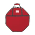 thumbnail image 2 of Bolsa de almacenamiento para coronas navideñas de 60 cm (24") con asa de transporte grande, resistente al polvo y al agua. Incluye estuche para g, 2 of 8