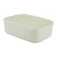 thumbnail image 1 of Caja de almacenamiento de plástico con cubierta de bambú para sala de estar, caja de almacenamiento para cosméticos, artículos diversos, dormitorio, caja de almacenamiento para ropa, caja, 1 of 6