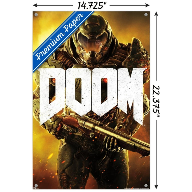 Doom - Marine Wall Poster with Push Pins, 14.725