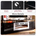 thumbnail image 5 of YANGLI 70" Fireplace TV Stand – Modern Entertainment Center with 36" Electric Fireplace – For TVs up to 80" – Black+White, 5 of 6