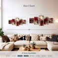 thumbnail image 3 of Elephant Stock Stone Gardens Wall Art - Horizontal Multi Panel Canvas - Living Room Wall Decor - Abstract Multi Panel - Gray And Red Decor By Silvia Vassileva - 42" x 19", 3 of 4