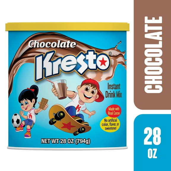 Kresto Chocolate Flavor Powder Drink Mix 28 oz, Can