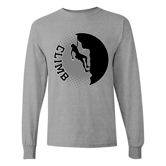 Inktastic Rock Climbing Silhouette Long Sleeve T-Shirt