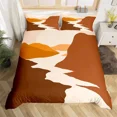 thumbnail image 5 of 2024 Abstract Landscape Duvet Cover Single King Farmhouse Style Bedding Set Microfiber Mid Century Black and Gold Quilt Cover, 5 of 7