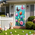 thumbnail image 5 of Taicans Easter Spring Door Cover 35.43x70.86 Inch Welcome Floral Door Decor with Birds & Butterflies for Outdoor Front Door,Home,Garden,Patio,Spring Party Decorations & Seasonal Celebrations, 5 of 5