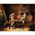thumbnail image 3 of Ernest Meissonier 14x12 Black Modern Framed Museum Art Print Titled - The Lost Game (1858), 3 of 5
