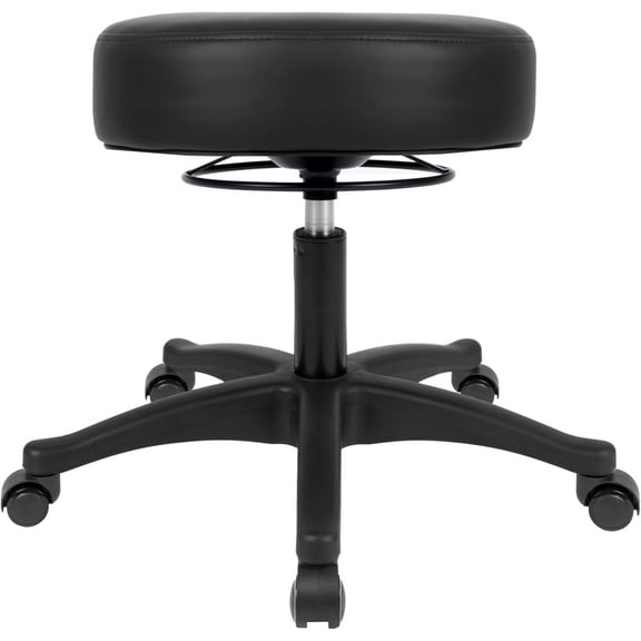 TAKE UR SEAT 15" Table Height Adjustable Round Seat Stool Heavy Duty Built and Shipped within 24 Hours, Spa, Medical, Lab, Self-Braking Casters, Black