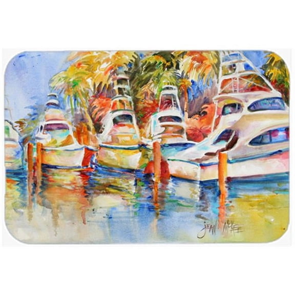 Carolines Treasures  Deep Sea Fishing Boats At The Dock Mouse Pad