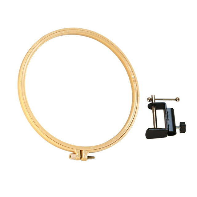 yuksok Cerceau à Broderie en Plastique Rond Réutilisable Point de Croix Diamètre Intérieur 22cm