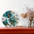 thumbnail image 2 of DEIARA Elegant Flower Burgundy Butterfly Wall Clock 10in Silent Mechanism Battery Operated Retro Style for Living Room Bedroom and Kitchen Black Pointer, 2 of 10