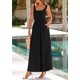 thumbnail image 3 of Vestido Prettygarden para mujer, de verano, sin mangas, estilo Aline Swing, negro, 3 of 9