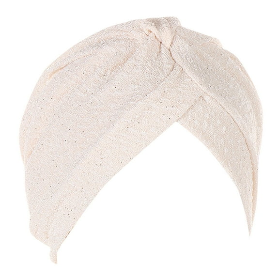 Yanyanz Handkerchiefs for Men, Women Ethnic Hair Cover Wrap Turban Headwear Turban Cap for Women Cancer Head Hat Cap, Women's Handkerchiefs Beige One Size