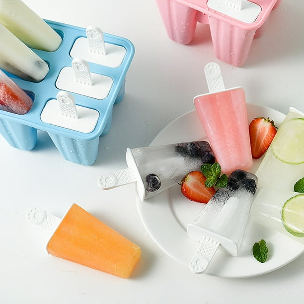 Moobody 6 Piece Silicone Ice Pop Molds Reusable Ice lolly Molds BPA Free Easy release with Sticks for Kids Adults Homemade Ice Pop Maker Walmart