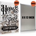 thumbnail image 2 of BEASTZHENG Funny Home is Where You Poop Most Comfortably Bathroom Metal Tin Sign Wall Decor - Farmhouse Bathroom Quote Tin Sign for Toilet Restroom Home Decor Gifts, 2 of 8