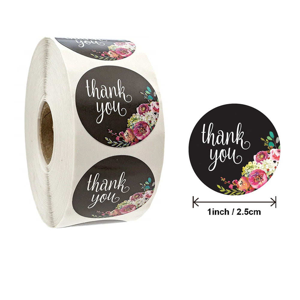 500pcs Thank You Stickers Handmade Round Packaging Seal Label Scrapbooking Decor 