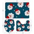 thumbnail image 3 of GZHJMY Bathroom Mat set of 3， Santa Claus and Star Seamless 3 Pieces Bath Mats Set for Bathroom, Vintage Style Non-Slip Washable Cover Floor Rug Decorations for Kitchen Bathroom Bedroom, 3 of 6