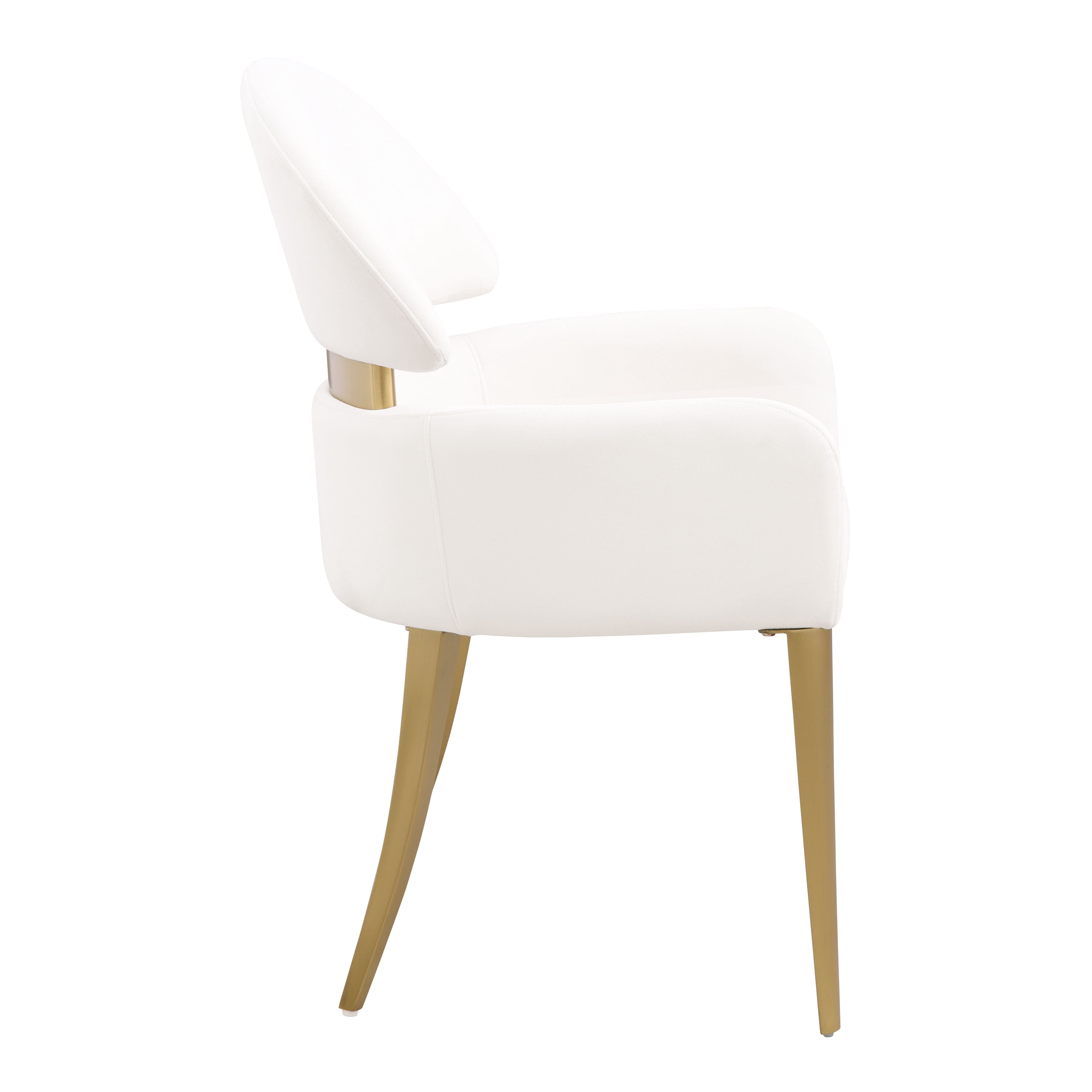 Furniture of America Amia Modern Upholstered Dining Chairs, White (Set of 2)