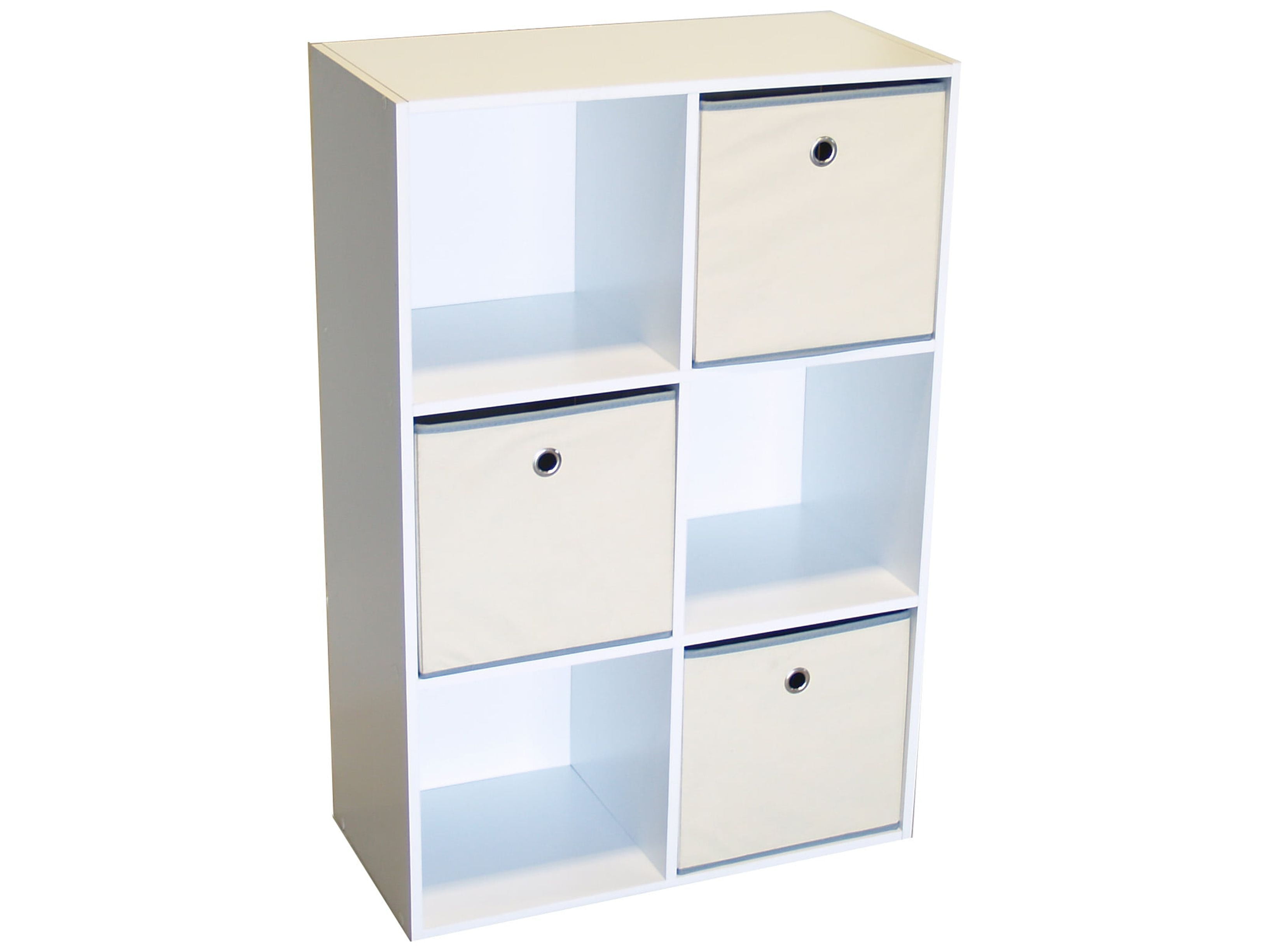 Proman Products 6 Cube Bookcase, White