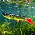 thumbnail image 5 of Kiddiway Jerkbait Lead Core Swimbait Heavy - Lead Head Soft Fish, Long Cast Lure for Muskie, Bass, Sea Bass, Fresh and Salt Water, 5 of 6