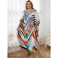 thumbnail image 5 of Edolynsa Kaftan Cover up Dresses for Women Long Caftan Loungewear Beachwear Summer Resort Outfits Casual Night Gown, 5 of 8