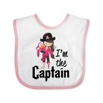 Inktastic I'm the Captain Pirate Girl Girls Baby Bib
