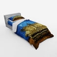 thumbnail image 3 of Ambesonne Victorian Bedding Set 4 Pcs, Antique Sofa in Room, Queen, Brown Yellow Royal Blue, 3 of 3