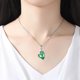 thumbnail image 5 of Elegante conjunto de collar y aretes con colgante de corazón de cristal para mujer, regalo de joyería de moda colorido, cadena de 45 cm, diseño romántico de moda para cualquier ocasión, 5 of 6
