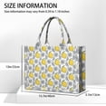thumbnail image 3 of Large Capacity Tote Bag,Yellow Lemon Fruit Slices White Pattern Handbag Fashion Luxury Tote Bag,15.7"x13"x 5.1" Inches,Laptop Compatible, 3 of 6