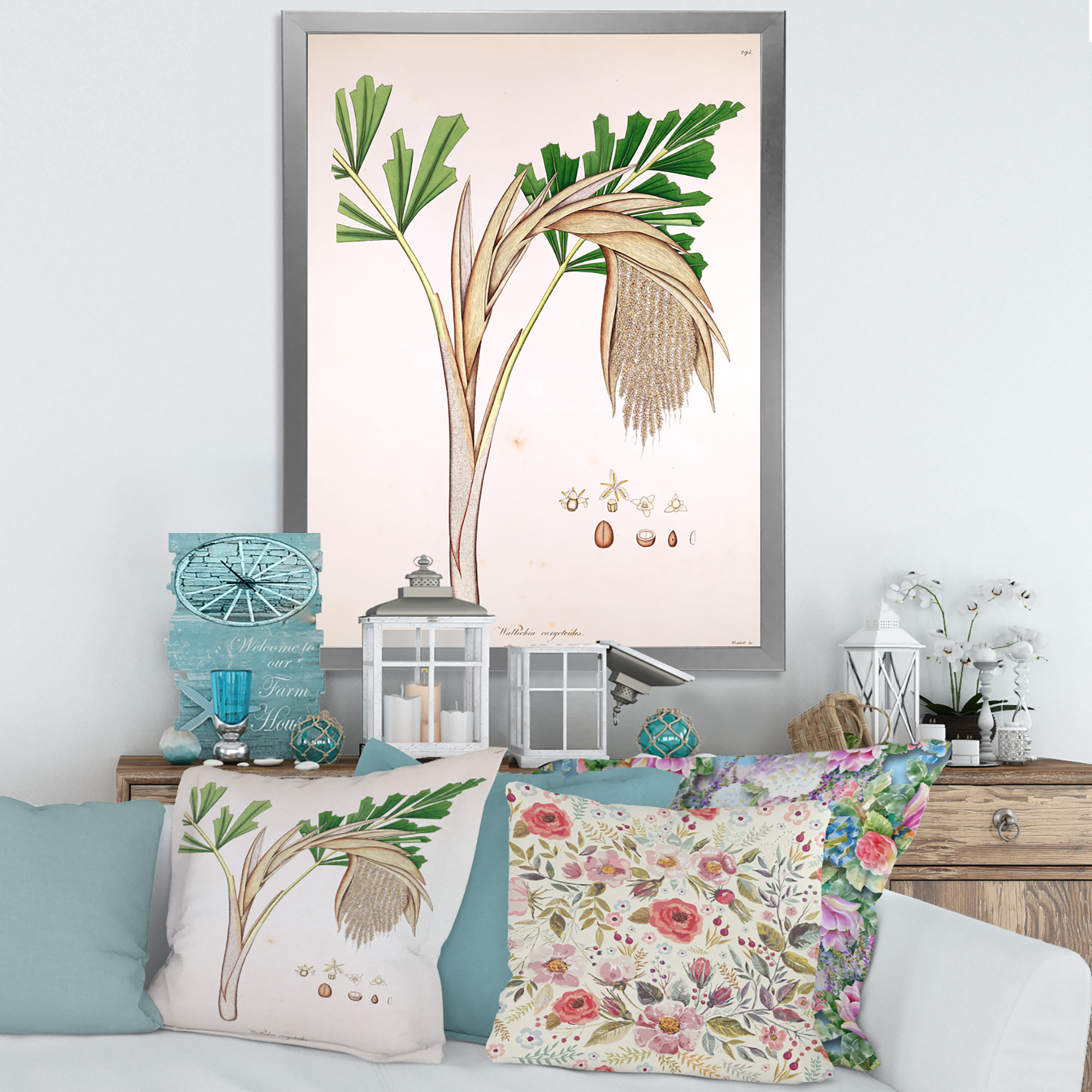 Designart 'Ancient Plant Life XV' Farmhouse Framed Art Print