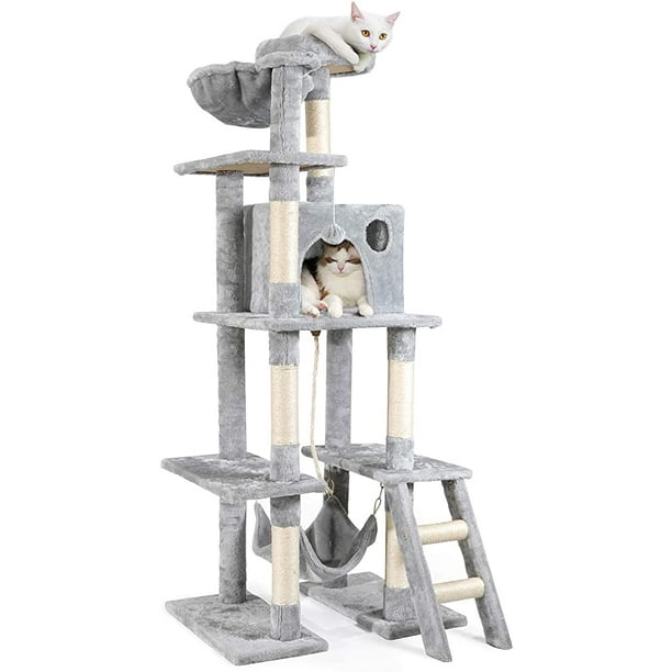 Rabbitgoo Cat Tree Cat Tower 61 For Indoor Cats Multi Level Cat Condo With Hammock