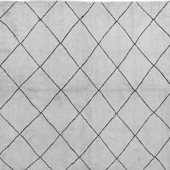 Ahgly Company Indoor Square Solid Gray Modern Area Rugs, 8' Square