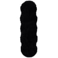 thumbnail image 2 of Safavieh Faux Sheep Skin Jadyn Animal Runner Rug, Black, 2'6" x 8', 2 of 8