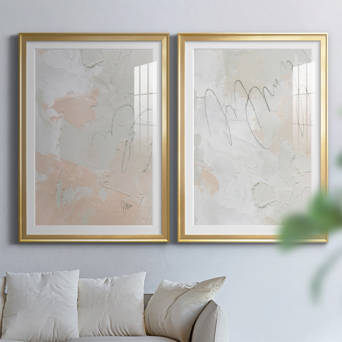 Wexford Home Twitch I Premium Framed Print, 22.5" x 30.5" - Ready to Hang, Gold (Set of 2)