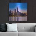 thumbnail image 6 of Luxe Metal Art 'Chicago - Amber Sunset Glow' by Epic Portfolio Metal Wall Art, 36" x 36", 6 of 9