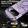 thumbnail image 5 of for Google Pixel 10/10 Pro/11/11 Pro, Military Grade Shockproof Bumper Rugged Rotating Stand Ring Holder Anti-Scratch Magnetic Cover Compatible with Car Mount Case,Purple, 5 of 10