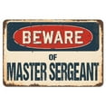 thumbnail image 1 of SignMission Z-A-710-BW-Master Sergeant Panneau Rustique 7 x 10 Po. Attention au Maître Sergeant, 1 of 4