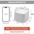 thumbnail image 2 of Bed Risers 4 inch Heavy Duty, 4 Pack Oversized Furniture Risers 6 inch, Black Bed Lifts Risers for Table, Sofa, Chair, Couch, Desk, Bed Frame Risers Supports Up to 6,500 Lbs, 2 of 10
