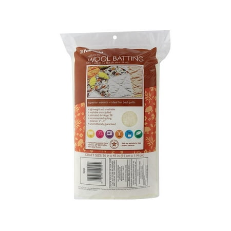 Fairfield Batting Natural Wool 100% 36x45