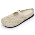 thumbnail image 5 of CAIXAI Wide Toe Box Sneakers Women Adjustable Upper Womens Sneakers Size 8 Classic Slip-On Walking Shoes for Women Mesh Knitted Woven Mary Jane Shoes Women Hands Free Sock Shoe, 5 of 7