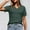 Army Green, variant on SHITINN Women's Casual V Neck Short Sleeve Loose Fit Striped T Shirt for Daily Wear Vacation Spri Women Short Sleeve Tops Womens Clothes Summer Womens T-Shirts